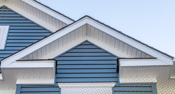 Blue home siding exterior